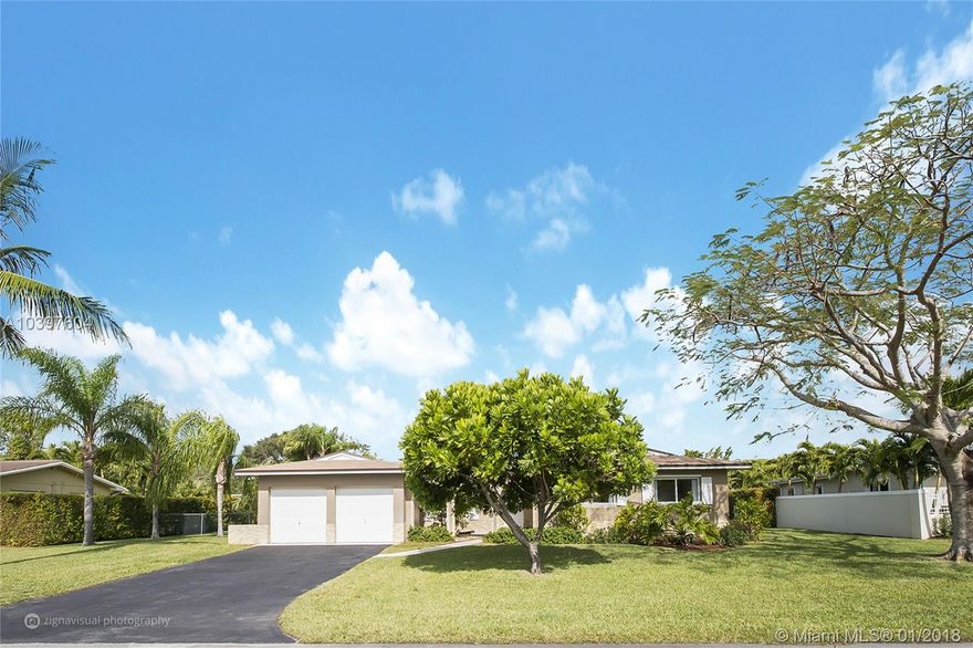 Relax in this beautifully remodeled, bright & comfortable 3/2 home with pool + 2 car garage.  NEW:  roof, pool re-finish, patio screening.  2012: PVC plumbing throughout, 22”porcelain tile floors, kitchen, bathrooms.  Know what you are buying & have peace of mind!  Ample master with bay window & granite counters throughout the home are just two of many special features.  Situated on a builder’s 1/2 acre in an unbeatable location, you can enjoy true Miami living year round. Come home to a vacation!