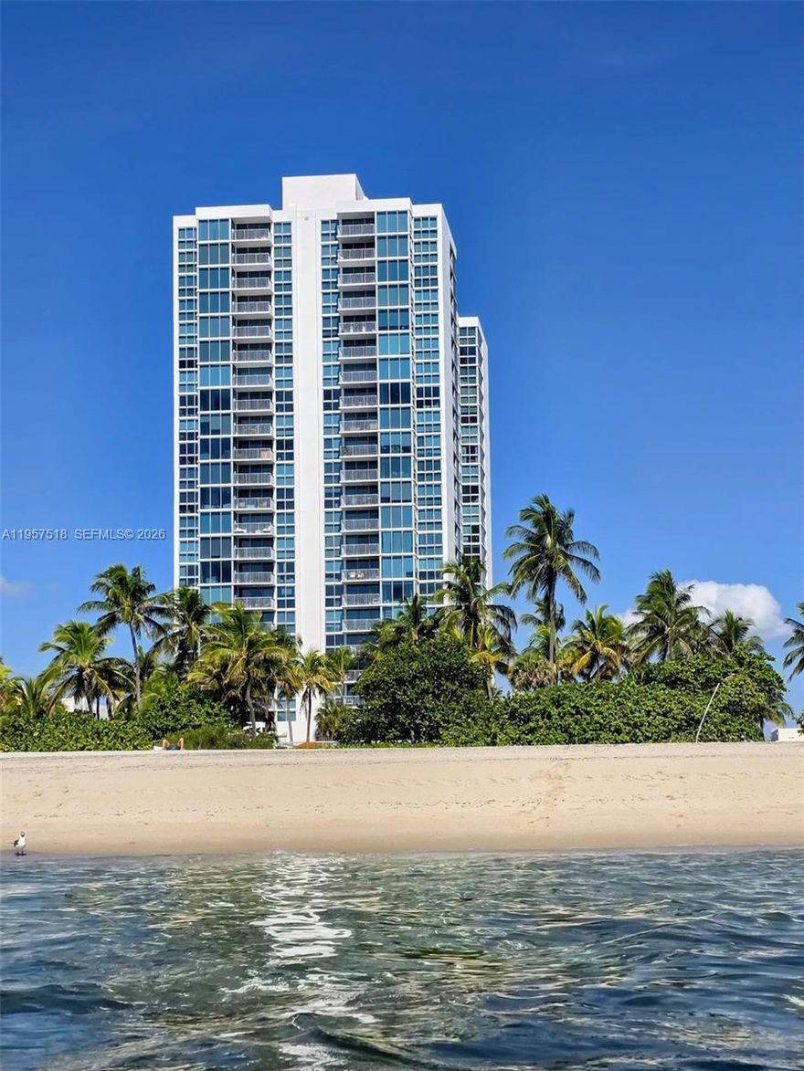 Spacious 2-bedroom, 2-bathroom beachfront condo at Mirasol Ocean Condo Towers offering 1,645 SF of light-filled living space. Enjoy breathtaking sunset views of Biscayne Bay, lush tropical palm trees, and the Miami Beach Golf Course. Direct beach access to a quiet white-sand beach. The residence features a remodeled kitchen and bathrooms, luxury Italian custom cabinetry throughout the kitchen and closets, high-impact windows and doors, and an open balcony ideal for indoor-outdoor living. Building amenities include a pool, sauna, exercise room, library, BBQ/picnic area, and a beachfront boardwalk perfect for biking, running, or skating. Ideally located between South Beach and Mid-Beach, offering the perfect balance of tranquility and convenience, with close proximity to top restaurants, shopping, and entertainment. Easy to show!