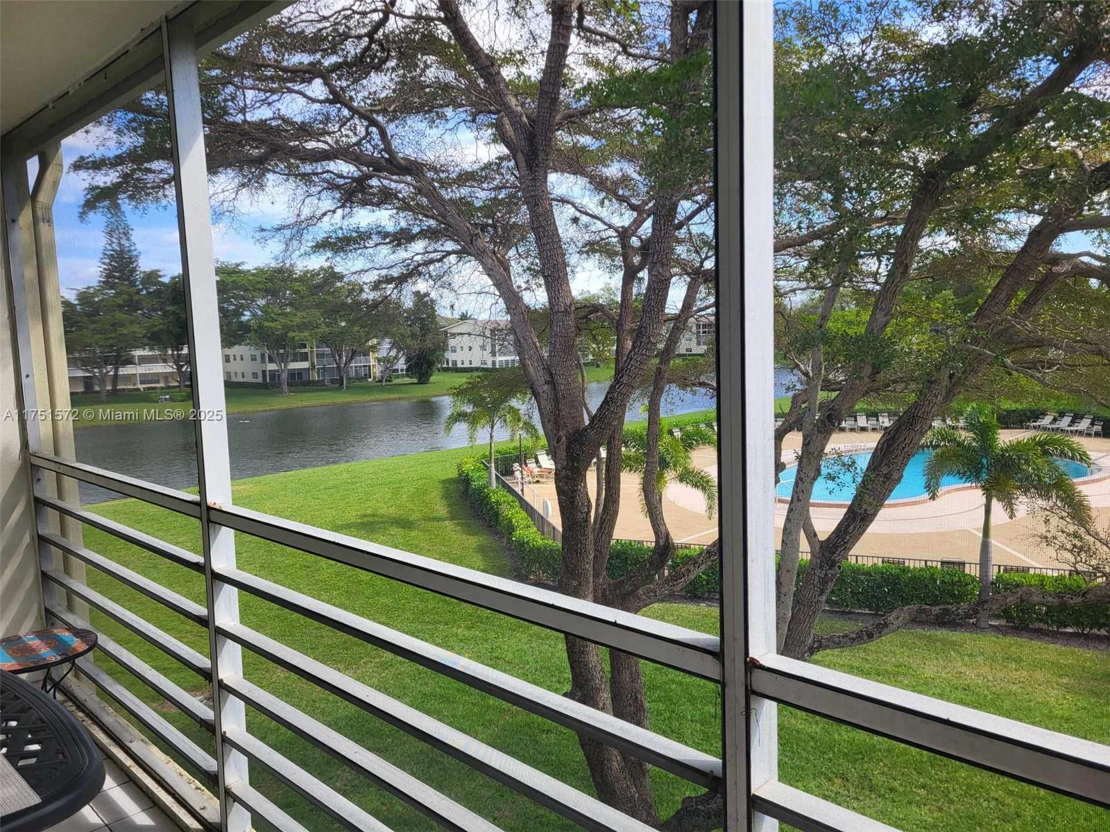 Charming 2 bedrooms 1 1/2 bathrooms with a serene view. Walking distance from the pool. Master bathroom remodeled, Central AC 2018, WH 2018. Located in the desirable community of Century Village which is very well-maintained, 24-hour gated community boasting extensive amenities, including a clubhouse, multiple pools and spas, tennis courts, and more. Social coordinators on-site organize a wide range of activities and events. Local transportation is also available. No assessment. Reserve funds. FOREIGNER SELLER (FIRPTA) - BUYERS AGREES TO SIGN AN OCCUPANCY AFFIDAVIT AT CLOSING.