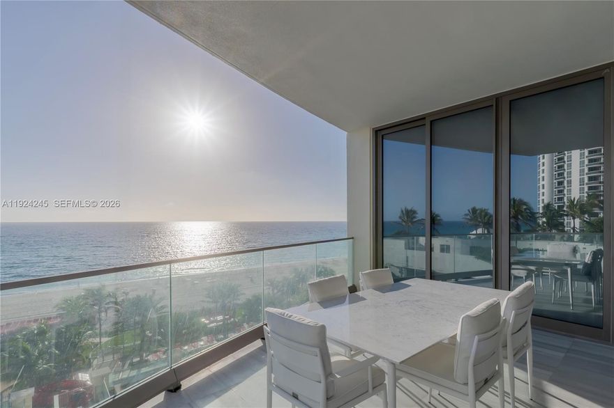 Splendid direct oceanfront corner residence 4 Bedroom, 5.5 Baths with over 4000 sqft interior space in the prestigious the Estates at Acqualina. This turnkey home is fully finished and furnished by Luxury Living high-end brands as Fendi, Trussardi, Versace and Bently. The residence also includes a state-of-the-art smart home automation system, custom closets, electric shades, elegant wallpaper, fireplace, La Cornue gas range and pizza oven. Enjoy the direct ocean, intercostal and city views from two large terraces with a summer kitchen, and a sauna. The Estates at Acqualina offer five-star exceptional services and amenities. Enjoy the Five Star Acqualina lifestyle and be amongst the selected few that get to call the Estates Home!