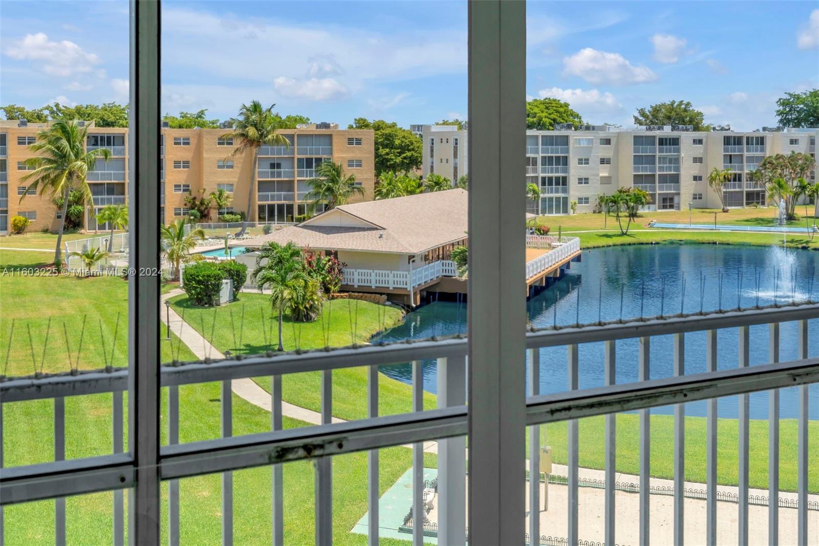 Great waterfront 2/2 on penthouse floor. Screened porch overlooks beautiful lake, fountain and pool. Conveniently located in the heart of Dania Beach close to beach, casinos, shopping and just 10 minutes from the Fort Lauderdale airport. Active 55+ Community with clubhouse, pool and more. New A/C 2021, lots of storage. Low fees $425/month.