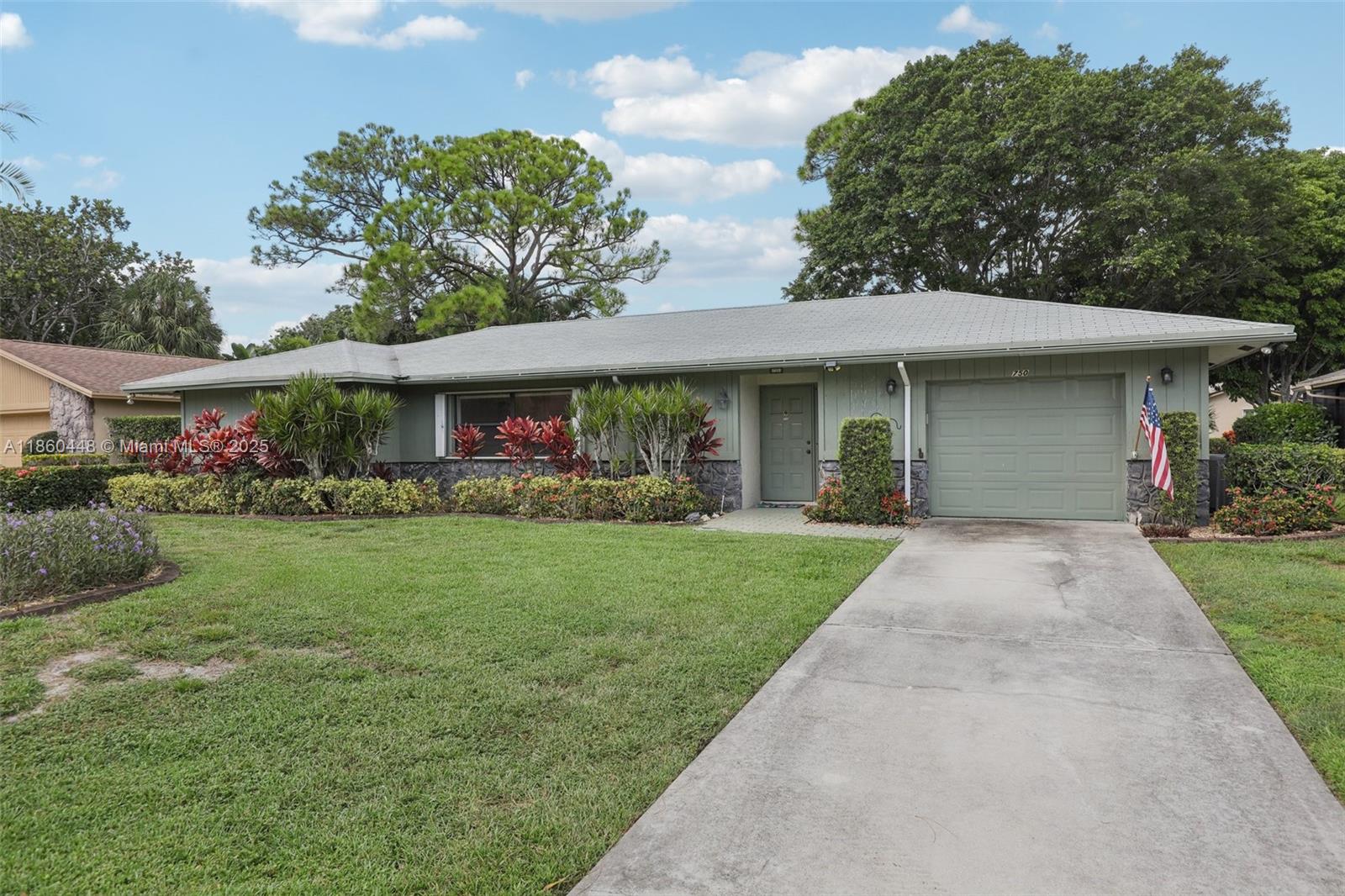 Beautifully maintained 2-bedroom, 2-bathroom home with a 1-car garage, located in the sought-after 55+ active community of Rainberry Bay. This move-in ready home features upgraded bathrooms, spacious kitchen with granite countertops, fresh interior paint and newer laminate flooring throughout, creating a bright and welcoming atmosphere.
Enjoy peaceful mornings or relaxing evenings on the screened-in patio, perfect for indoor-outdoor living. Accordion shutters provide peace of mind and easy storm protection.
Rainberry Bay offers a vibrant lifestyle with fantastic amenities including 5 pools, tennis, pickle ball, fitness center, clubhouse, and a 600 seat theater—all in a gated, well-kept community. HOA includes roof, landscaping, Wi-fi, cable and exterior painting