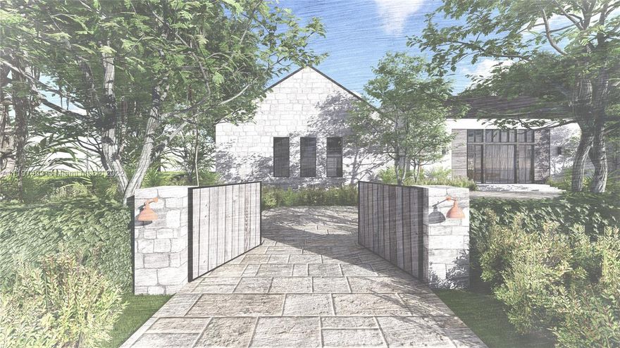 Rare opportunity to live in a nearly 7,000 SF home that can be updated or torn down & custom-build in the prestigious Camp Biscayne neighborhood. Nestled in the heart of Coconut Grove, this highly sought after gated community is walking distance to Coco Walk, restaurants, shopping, top schools and seconds from the Bay. 
Plans included. This unique and contemporary home will feature an upscale approach to a true Coconut Grove bungalow. Vaulted ceilings and glass breezeways throughout, integrate this thoughtfully designed indoor/outdoor oasis. Natural light flows and highlights the large great room and airy living spaces. Featuring 7 bedrooms, 9.5 baths, office space, gym and much more.