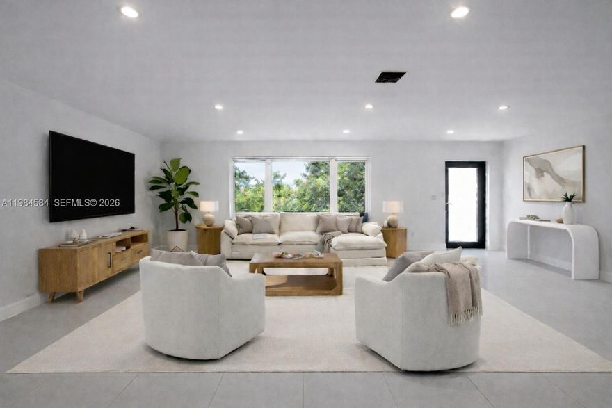 Beautifully remodeled 3-bedroom, 2-bathroom home located in the desirable Village of Miami Shores. This move-in-ready residence features a fully updated kitchen with new countertops, cabinetry, sink, backsplash, and stainless steel appliances, complemented by stylish accent walls in the dining area.

Both bathrooms have been tastefully renovated with new vanities, sinks, and modern walk-in showers. Additional upgrades include custom closets, fresh interior paint, new interior doors, and impact windows throughout.

The home offers a bright, open layout with spacious living areas and abundant natural light. Step outside to a large backyard with fresh landscaping, perfect for entertaining or relaxing.

Enjoy the charm of a peaceful, tree-lined neighborhood with a strong sense of community, all while being just minutes from Downtown Miami, the Miami Design District, Wynwood, and the area’s beautiful beaches. Nearby amenities include parks, dining, shopping along NE 2nd Avenue, and golf at the Miami Shores Country Club.