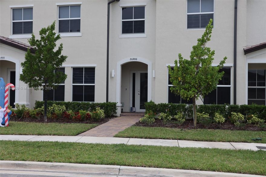 Beautiful, brand-new townhouse in the highly sought-after and fully sold-out Harmony Parc! This
 exceptional home offers a view to the club-house and green areas, perfect for entertaining or relaxing.
 Stainley Steel appliances and quartz counter tops with a center island. Enjoy
 the convenience of a brand-new LG washer and dryer, custom racks in the garage for extra storage, and take
 advantage of HOA inclusions like high-speed internet, cable, and a Ring alarm system for total peace of mind. 
 Don’t miss your chance to call this modern, move-in-ready gem home! owner motivated!