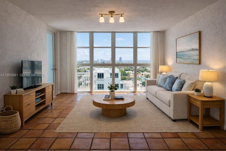 Excellent location just blocks from Lincoln Road and Whole Foods, in the heart of South Beach, with easy access to restaurants and major highways. This 1-bedroom, 1.5-bath residence offers stunning ocean views and an oversized primary bedroom with a walk-in closet. The unit features an open kitchen, a new A/C, impact windows, and a convenient guest half-bath.

The newly renovated and fully certified Bayview Terrace tower offers quiet sophistication and full-service amenities including a 24-hour attendant, bayfront fitness center, heated swimming pool, boat dock, individual storage, bike storage, and one assigned garage parking space. HOA fees include water, hot water, high-speed internet, and cable.