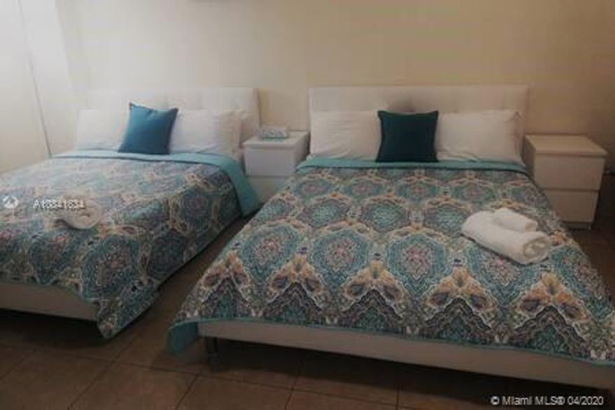 This furnish move-in ready studio, is conveniently located right by the beach in the historic Hollywood Beach Resort, in the heart of the famous 2.5 miles Hollywood Beach Boardwalk. The unit features 2 comfortable queen size bed, fully equipped kitchenette & a walk-in shower with hot water. Maintenance includes Wi-Fi, cable tv, water, electricity, heated pool and Jacuzzi, security services with 24 hr reception. For added convenience the building is equipped with new washing machine and dryer on each floor.