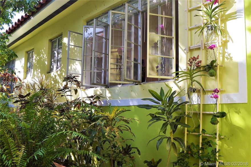 A perfectly balanced live and work space, this large Art Deco apartment has been converted into a living space w/ an artist studio & ready-made gallery. Surrounded by windows, the apartment is brightened by an abundance of shining, natural light. High ceilings & original hardwood floors give this space the Art Deco charm we love, and the tropical courtyard affords you a lush space to sit & enjoy a cup of coffee . Never worry about grabbing food or supplies, as you will be located just steps from Whole Foods and a 24 hr Walgreens, & just blocks from Publix.  Easy access to the airport, downtown Miami, & all local hospitals & universities. When you want to relax & enjoy the sun, it is just a short bike ride to the beach and ocean. Renting ok NO short term rentals.  Pets OK, 1 parking space.