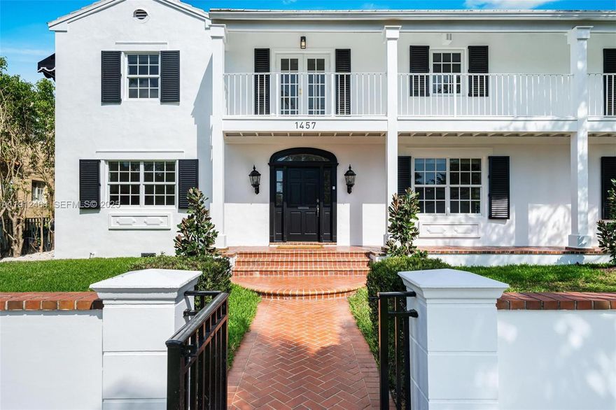 Explore this Coral Gables home on a double lot which blends classic architecture with modern design! This tastefully updated residence boasts 4 bedrooms, 3.5 bathrooms, & a detached 1/1 guesthouse w/ kitchen. Upon entry, prepare to be greeted by incredible natural light & an open spacious floor plan. The light & bright gourmet kitchen features quartz countertops and seamlessly flows to the formal dining room. The oversized primary suite features terrace access & a luxurious bathroom with dual sinks & beautiful stonework. The additional bedrooms are generously sized. Out back, find an entertaining deck and detached garage with workshop. Located in one of the most desired pockets of Coral Gables, live in close proximity to Downtown Coral Gables, Riviera Country Club, Coconut Grove, & more!