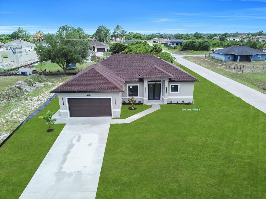 MOTIVATED SELLER! Stunning NEW CONSTRUCTION home with 1,780 SQ FT LIVING AREA situated on a desirable CORNER LOT. Conveniently located just 2 MINUTES FROM LEE BLVD AND SUNSHINE BLVD, offering quick access to shopping, dining, schools, and major roadways. This beautiful residence features 3 BEDROOMS + DEN, 2 BATHROOMS, and a DOUBLE GARAGE. Interior highlights include IMPACT WINDOWS, modern finishes, and WASHER & DRYER INCLUDED. Designed for comfort, style, and functionality, this is an excellent opportunity for homeowners or investors alike.