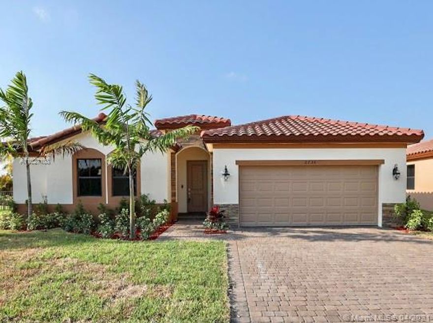 Gorgeous BRAND NEW 4 bedroom, 3 bathroom estate home with a 2 car garage. Enjoy lake views & a beautifully landscaped park. A mixture of luxury & comfort. Home located in Portovita, one of Homestead’s most exclusive communities. Spectacular club house that offers an array of amenities such as a fitness center, social room & a stunning pool. Huge Backyard. New vinyl floors throughout. OPTIC CABLE for maximum high speed internet.  Located near the Baptist Hospital, Homestead Air Base & Turkey Point. Easy access to the turnpike. This home is a MUST SEE! Call for a private showing today. Ease to show.
