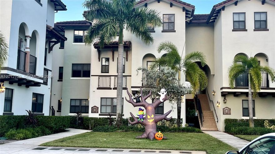 Discover Adagio at Park Central - a beautiful, extremely secure gated community in Doral. Live in this 2015, two-story, 2 Bed/2.5 bath Apartment. First floor includes an open plan living room complete with windows, a dining room, and a kitchen with stainless-steel appliances & granite countertops. It also has a visitor bathroom & laundry area with a large washer/dryer. Stairs lead to the 2nd level, where you'll find your master bedroom with an ensuite bathroom and the second bedroom. Features include a soccer field and proximity to the AMAZING Grand Bay Club House with 5* resort-style amenities, including a gym, spa, pool, sauna, soccer field, tennis court, basketball court, playground, kids water park, and BBQ area. Close to major highways, walking trails, A+ schools, shopping centers & much more!