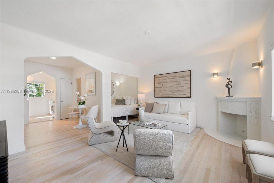 Sun-filled studio at 750 Española Way in South Beach. Staged unit with abundant natural light and courtyard view within a gated building. Open and functional layout with high ceilings and efficient use of space.

Unit includes a private storage space, providing additional convenience. Located in a gated building just steps from Española Way, with close proximity to restaurants, cafés, shops, parks, tennis courts, and the beach.

Centrally located with easy access to South Beach amenities.