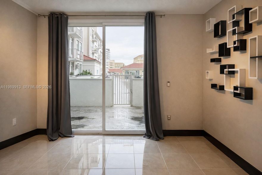 Excellent opportunity! Beautiful Large Upgraded Garden Unit inside a Boutique Building in the Heart of Coral Gables. Unit is located on the Pool Floor and has a Private Terrace. Fully upgraded with Stainless Steel Appliances, Granite Countertops, Jet Tub, and Recessed Lighting. Master Bedroom has direct access to the Terrace. Prime Location. Walking distance from Miracle Mile Shops, Restaurants, and Entertainment.