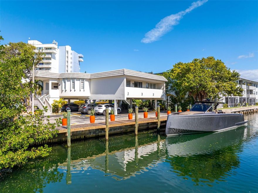 Own all three condos within a detached Keystone Harbour structure, with exclusive rights to a newly built 92’ dock. The sale is for the individual units only; the building itself remains part of the condominium association. Residences include a 2/2, 1/1.5, and 1/1, totaling 2,742 sq ft with a new roof, four assigned parking spaces, and gated privacy.  Option to combine into one expansive home or keep separate—ideal for staff, guests, multi-generational living, or investment. With direct boating access to Indian Creek and minutes from Bal Harbour Shops, beaches, dining, and marinas.