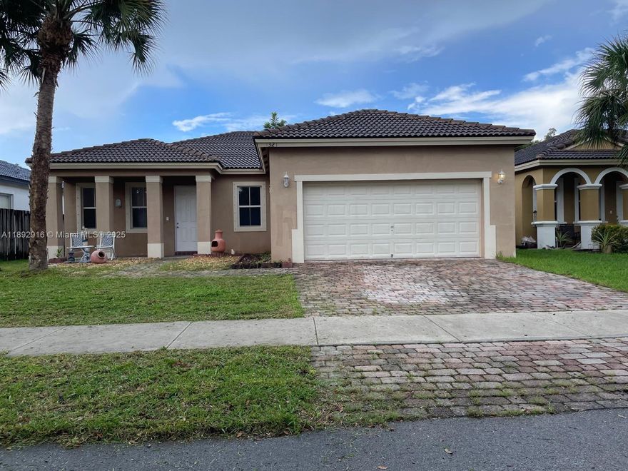 Beautiful single-story home in the desirable gated community of Keys Landing. This spacious residence features 3 bedrooms, 2 bathrooms, and a 2-car garage. Enjoy a bright open floor plan with high ceilings, tile flooring throughout, and inviting living and dining areas. The kitchen offers plenty of cabinet space and a stainless steel refrigerator. Primary suite with double doors, large closet, and private bath. Includes laundry room, fenced backyard, and tile roof. Excellent location near top schools, parks, shopping, and dining. Move-in ready and perfect for family living!