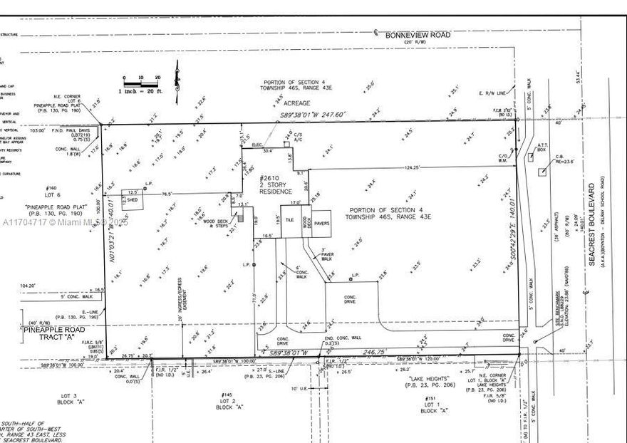 CALLING ALL DEVELOPERS & BUILDERS!! NEW Price!  HUGE lot at .8 total acres! You can build a mega-mansion with a potential guest house or ADU to earn monthly income, OR, maybe split the lot into 2 parcels that would still be larger than most lots in the area, OR, build a multi-generational compound for your family!  Entrance is right off Seacrest with mature landscaping perfect to ensure 360 degrees of privacy. There is an existing home on the land, can be used to house workers / employees or rent out to receive income while getting all your city permits and approvals in place. 1 mile North of Atlantic Ave, and 1 mile from Gulf Stream Country Club and THE BEACH!!! Check 140 & 150 Pineapple just closed at $960 per SFT for small lots. You can build and sell $8-12M! Check attachments.