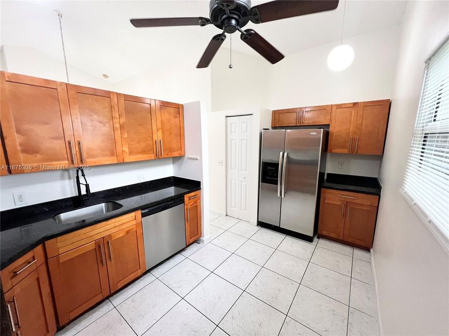 Beautiful and well-maintained 3BR/2BA home in a quiet family-friendly neighborhood. Features include all-tile flooring, a den with French doors, and an upgraded kitchen with wood cabinets, granite countertops, and stainless steel appliances. The home also offers a spacious interior and a 2-car garage.
Conveniently located near the Turnpike, just minutes from schools, shopping centers, and major highways.
Lawn service included in rent
One pet allowed (no aggressive breeds) — $250 non-refundable fee applies
No HOA approval required — fast move-in!
Move-in with first month, last month, and one month security deposit
Tenant responsible for water/sewer/trash
A wonderful home offering comfort, convenience, and plenty of space!
