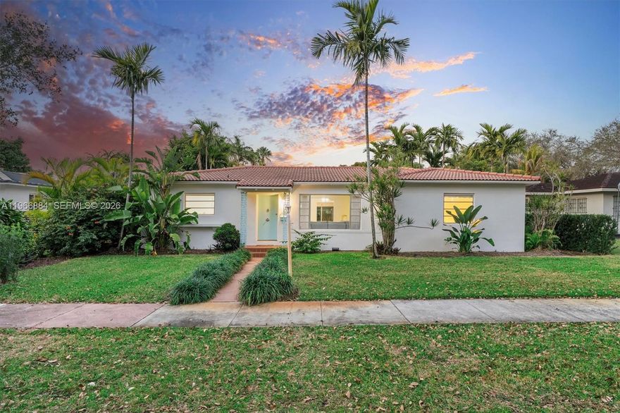 Welcome to 177 NE 109th Street in Miami Shores. Tucked on a quiet cul-de-sac, this well-maintained 3-bedroom, 2-bath home offers timeless character, great natural light, and meaningful upside in one of Miami’s most established neighborhoods. Original hardwood floors and distinctive ziggurat arches add warmth and architectural charm, while the largely open living and dining areas create an easy, comfortable flow. The smart stacked-bedroom layout keeps the private spaces tucked away. A 500-square-foot screened patio expands the living footprint and anchors the backyard, offering flexibility—whether enjoyed as-is or reimagined to create space for a future pool or custom outdoor retreat. The approximately 200-square-foot garage adds even more potential and could be incorporated into the living space. With solid bones throughout, this is an ideal opportunity for buyers ready to personalize or investors seeking value, as updated homes nearby are selling for significantly higher prices. All of this in Miami Shores, a beloved community known for its tree-lined streets, strong neighborhood feel, and convenient access to the to downtown Miami, Wynwood, Miami Beach, highways and airports.
