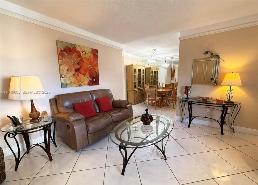 Beautifully furnished 1-bedroom, 1-bathroom residence located in the well-maintained Marlen Gardens 55+ community. This beautiful second-floor unit offers a bright and comfortable layout and is truly move-in ready. The living room features a built-in, queen-size reclinable bed, making it ideal for hosting guests while maintaining a functional living space. The unit is tastefully furnished throughout, providing a warm and inviting atmosphere. 
Active 55+ gated community offering two pools, clubhouse, gym, library and billiard room. Great location near shopping, dining, beaches, and public transportation. Come make this place yours and schedule your visit. Easy to show, vacant. Total monthly fees $750 including remaining 39 years land lease, taxes and maintenance. Cash only