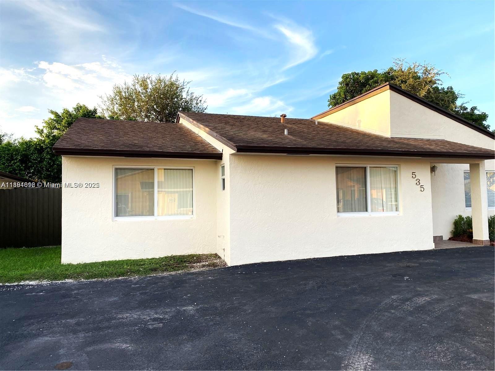 Located in desirable West Hialeah, this one-story, 4-bedroom, 2-bathroom home is sure to be a delight. This home will offer; Impact windows, bright living areas, tile floors throughout, a spacious living/dining area, the family room is next to the kitchen, the kitchen has a pantry and stainless steel appliances, a full-size washer and dryer, a large master bedroom with a walk-in closet, split bedrooms, a spacious covered terrace, and a circular driveway. The property is located on a private street and close to the Expressway, Schools, and Shopping Centers. Hurry! This property will rent fast.