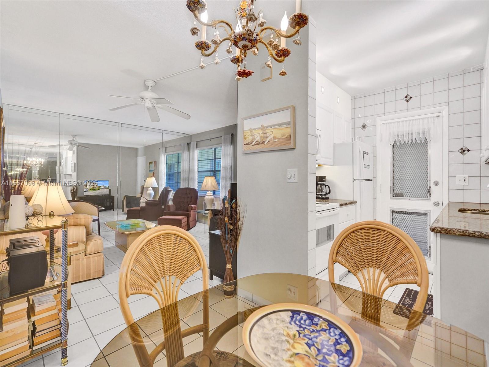 Gorgeous unit with 1 Bedroom & 1 Bathroom at the Mar-Len Gardens in building 4. Directly on the first floor. Beautiful & remodeled white kitchen with backsplash & granite countertop. Bedroom with new porcelain tile floor and extra windows. Renovated bathroom with new cabinet and new glass shower door and beautiful accent tiles in the shower. Equipped with 2 AC and sold All furnished & turnkey with everything you need. The sofa is also a sofa bed (Queen) to accomadte your guest. Large screened balcony with quiet views on the gardens. Hopa Verified Community with lots of activities and fun. COOP with land lease. Cash only, No Rental 1st year, then once a year for a max of 4 months, Gated community with 2 pools, clubhouse, gym. Only 3 miles to the beach! Closed to the restaurants and stores