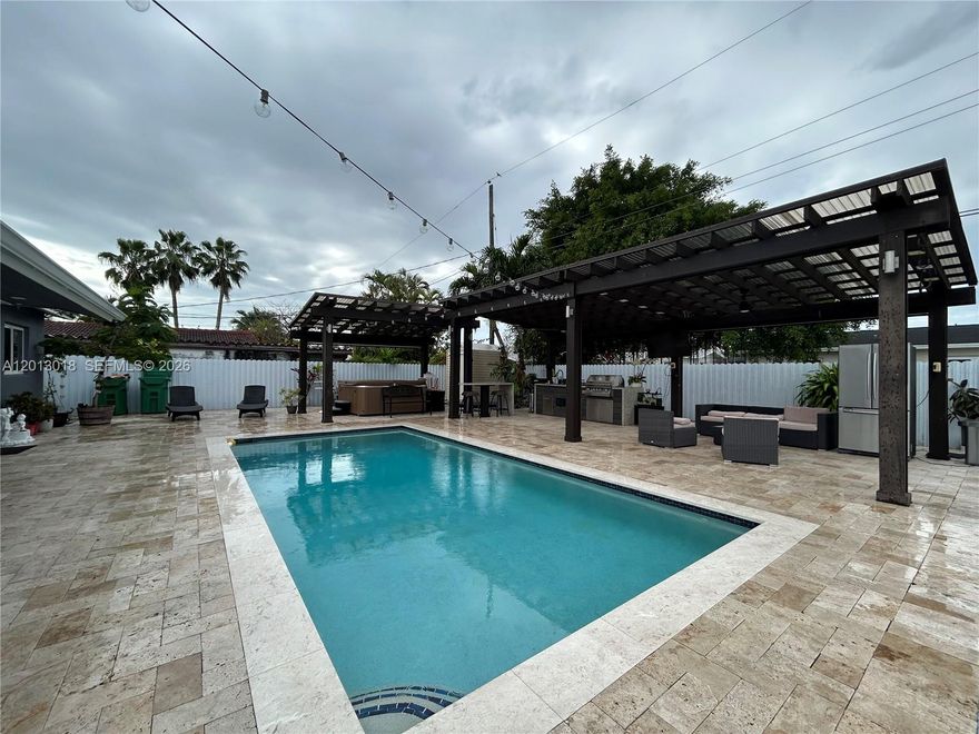This is the opportunity you’ve been waiting for! A beautiful 3-bedroom, 2-bathroom home in the heart of Miami with no HOA, featuring a spacious lot with a sparkling heated pool, relaxing jacuzzi, and a fenced backyard ideal for entertaining, outdoor dining, or simply unwinding, plus a patio large enough to accommodate an RV or boat. Recent upgrades include a new roof, new air conditioner, impact windows, and new appliances, offering both comfort and peace of mind. Conveniently located near major highways, shopping, dining, and A+ rated schools, this home perfectly balances lifestyle and convenience. Seller motivated—schedule your private tour today!