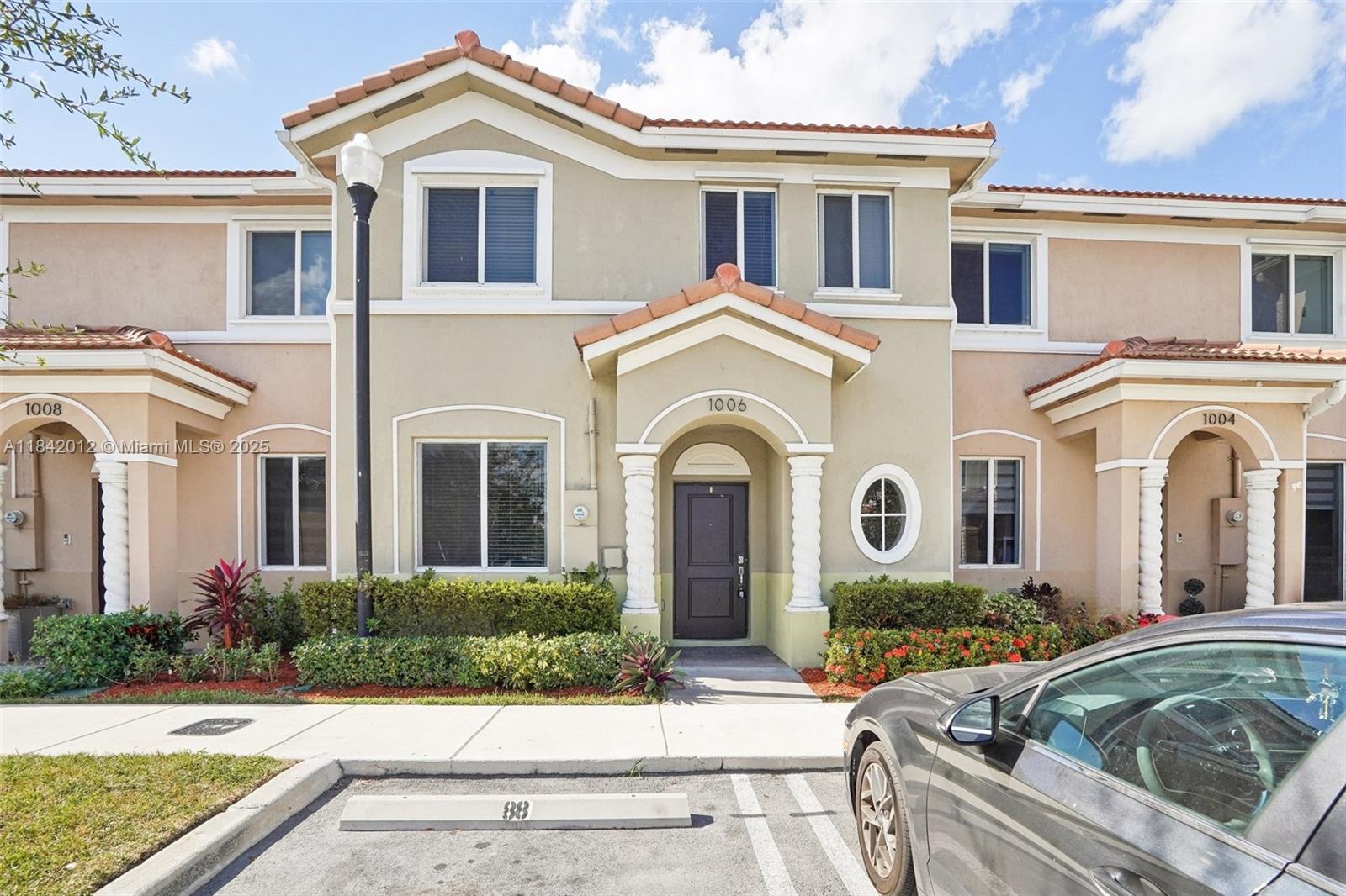 This stunning FRESHLY PAINTED 4-bedroom, 3-bath home, built in 2021, is located in one of Homestead’s top gated communities. Move-in ready, featuring an open-concept layout, this home includes a chef’s kitchen with stainless steel appliances, white quartz countertops, and modern cabinetry. The first floor offers a bedroom and full bath, perfect for guests or a home office. The spacious living area opens to a fenced patio, ideal for entertaining. Upgrades include ceramic tile flooring on the first floor. HOA benefits include basic cable, trash removal, two clubhouses,
pools, a gym, playground, and dog park. Close to Baptist Hospital, shopping centers, and the Turnpike. Unit is also available for rent, Schedule your showing today!
