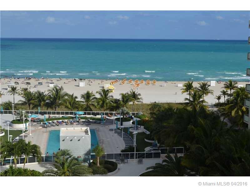 Nice furnished unit with balcony. Direct ocean front building. Month to month rental. Heated pool , gym, internet, basic cable, 24 hr security, water and valet included.