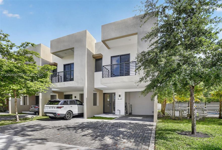 Welcome to this beautifully designed townhouse located in the exclusive and eco-friendly community of Oak Place in Dania. This modern residence offers 3 spacious bedrooms and 2.5 bathrooms, along with a sleek Italian-style kitchen featuring stainless steel appliances—perfect for both everyday living and entertaining. The home is EV charger ready, adding convenience for today’s lifestyle, and includes two assigned parking spaces plus a private backyard ideal for relaxing or family gatherings. Set within a private, well-maintained community, residents enjoy resort-style amenities including a pool just steps away, a clubhouse for events, a fully equipped fitness center, and lush green areas perfect for walking and weekend BBQs. Combining comfort, style, and location, this is a standout opportunity you won’t want to miss.