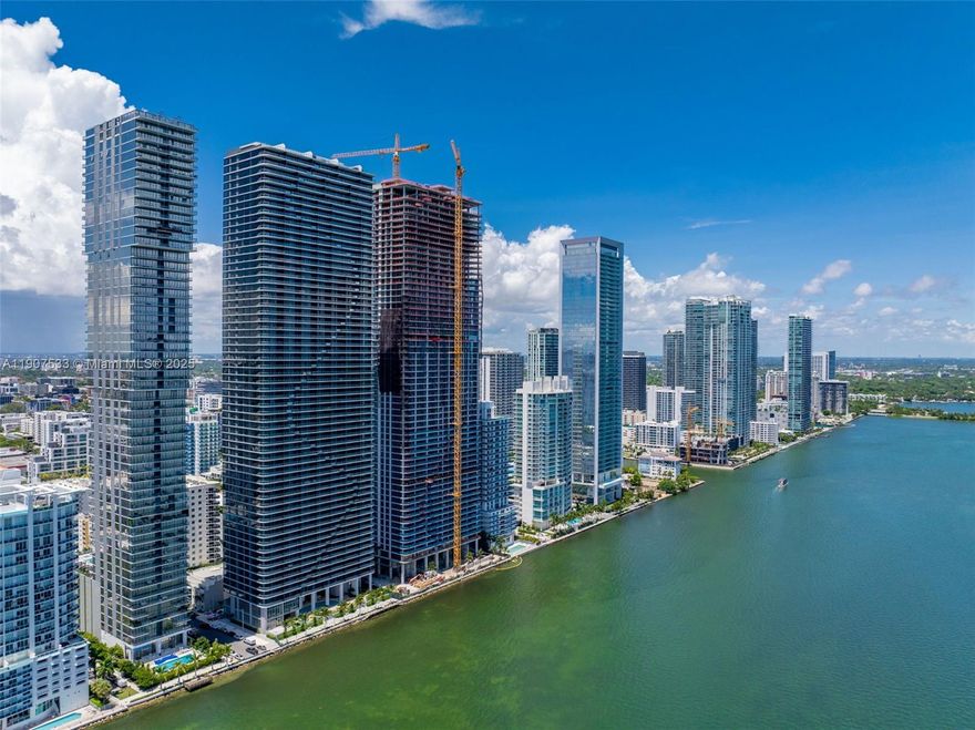 Best line 07 with best views in brand new built Aria Reserve Miami. Oversized corner unit with private elevator foyer has direct intracoastal and ocean view, floor to ceiling glass, Italian modern kitchen with Thermador appliances, automatic shades and blackouts rollers. Over 2500sf consists of 4 bedrooms plus den plus addition maid bedroom and 5 full bathrooms and extra half bath powder room. Enjoy 24/7 secured lobby with concierge, covered garage, valet parking, state of art gym and spa, wine lockers, several lobbies, several heated pools, tennis court, basketball court, BBQ zones, kids playground, playroom and splash zone and many more. Call today to schedule private tour. We have several units in the building to choose from.