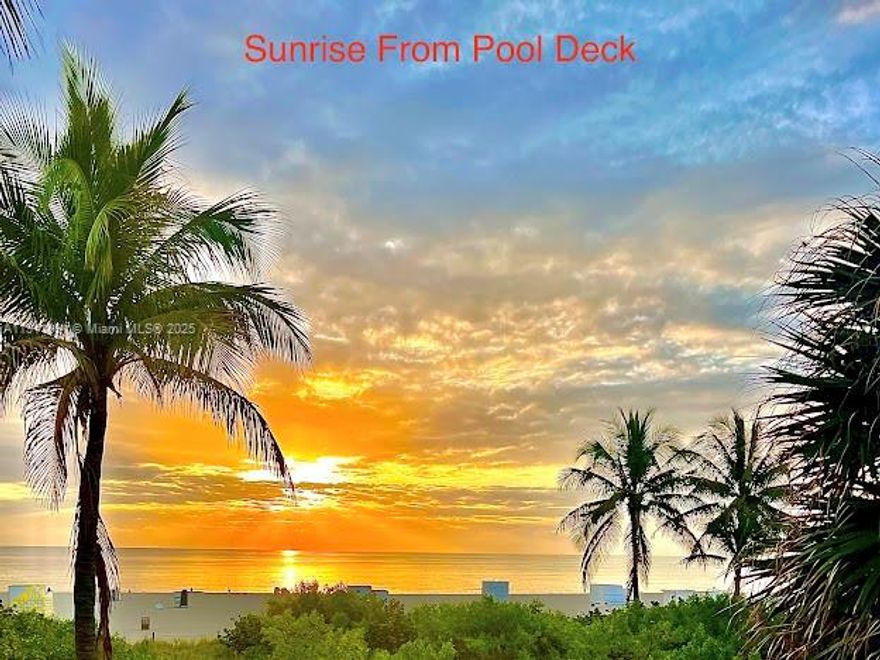 Direct Oceanfront | Fully Renovated Large Studio | Prime Beach Access | Private balcony with unobstructed ocean views  | Turnkey fully Furnished | 
Heated infinity-edge pool steps from the sand   | sundeck;  
Modern kitchen: Quartz slab counters, Fisher & Paykel double-drawer dishwasher, Samsung stainless steel appliances, touchless automatic faucet, matte-black hardware finishes;
Spa-like bath: Rainfall shower + soaking tub combo behind glass frames, grab bars; 
Electric blackout shades throughout;
Walk-in closet;  
Smart-home ready: Control lights, climate, security, speakers, TV & Ecobee thermostat via Apple HomeKit;  
Central A/C, plus full impact glass windows & doors ; 
Laundry on every floor;
HOA covers water, high-speed Wi-Fi, cable TV, insurance & healthy reserves. 
This bright and spacious unit features a contemporary feel, an open-concept layout, and abundant natural light—perfect as a luxurious beach retreat or a smart investment property. Thanks to the condo’s flexible rental policy—up to 12 leases per year with a 30-day minimum.  Decoplage is known for its best location,  steps to Lincoln Mall, sanctuaries, Renowned Chef's restaurants and plenty of entertainment.  Building is being fully painted, new porte-cochere and new hallways are coming in the spring of 2026 already budgeted. 
Call now for an exclusive showing. Make this property yours now!  Short distance driving to International Airport, Downtown Miami. Investors Dream! Rented Until June 2026.