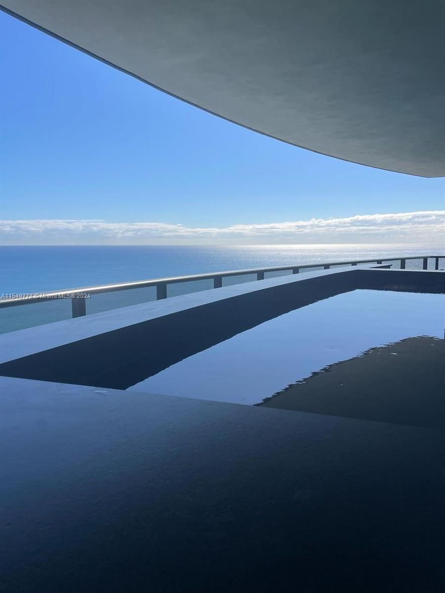 Spectacular direct ocean and city views from this beautiful apartment. Robotic car lift to your private sky garage. Outdoor terrace features private plunge pool overlooking the ocean complete with summer kitchen and seating and dining area. Building amenities include: 24 hour valet and exclusive concierge services, restaurant with private wine lockers for each resident, bar, ocean front heated swimming pool with food and beverage service as well as pool attendants, club room, virtual golf and car simulator video games, pool table, health spa, and state of the art fitness center.