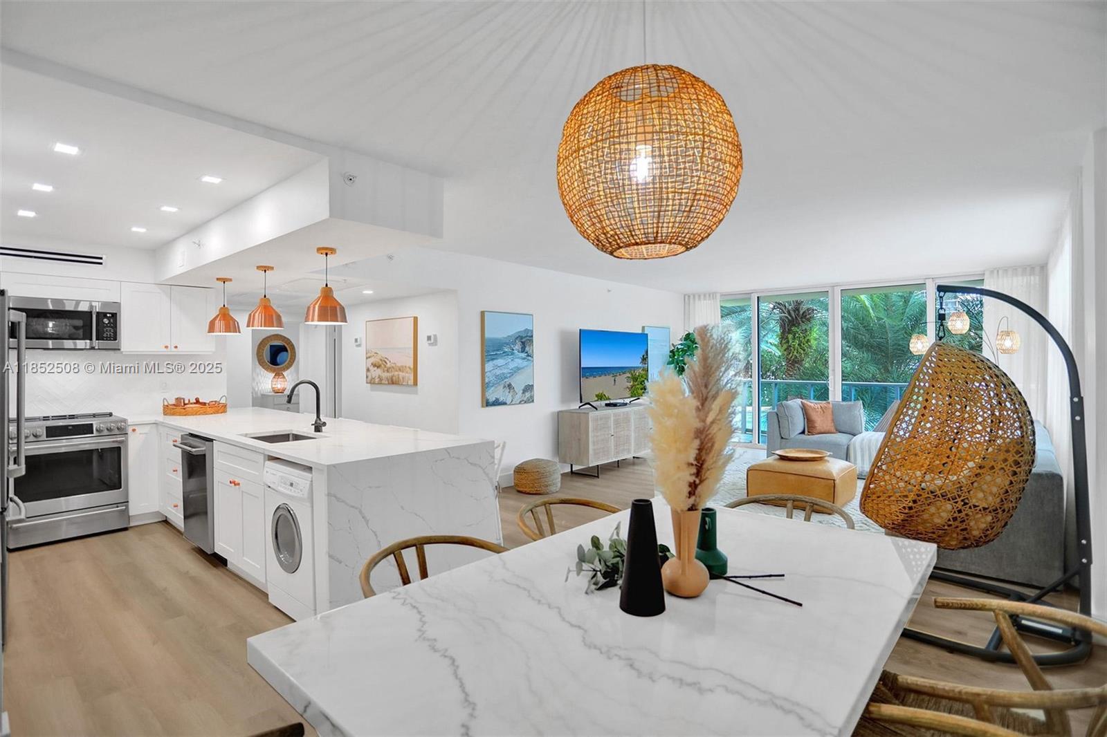 Available September 1, 2025, Completely remodeled & spacious Unit with tropical views available for Seasonal rent. Condo remodeled and nicely decorated with modern open kitchen, high-end appliances, remodeled bathrooms and comfortable new beds. Fully furnished and equipped. Experience The Wave Lifestyle - one of the finest and most exclusive Luxury buildings on the Beach for the price value. Great amenities: Newly remodeled Resort style pool deck with lash palm trees, fountains, Jacuzzi and GYM overlooking the ocean and complimentary Beach services