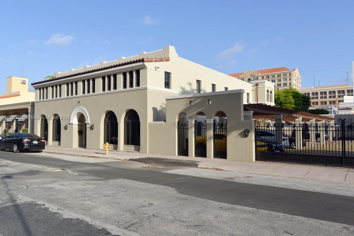 One of a kind freestanding and award-winning office building in the heart of Coral Gables. This two-story freestanding building has it all—including a gated parking lot with on-site private parking. Beautifully renovated with almost 8,000 SF including elevator, private offices, conference room, second floor open balcony overlooking the lobby, bullpens/ cubical area, large break room, and open air veranda on the second level. Private secure back entrance. Locker room with showers in addition to restrooms.