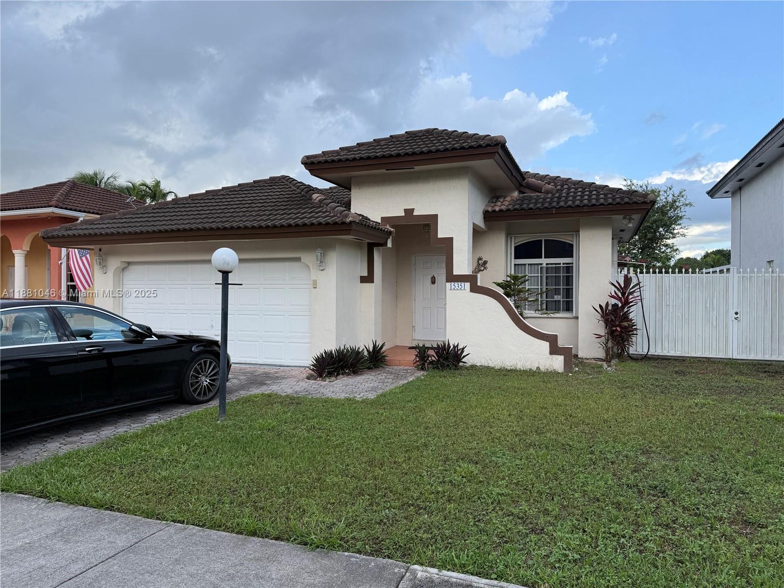 Discover this lakefront gem nestled in the heart of West Kendall! Located in the desirable Caribe Lakes community, this spacious one-story home sits on a 5,000 s/f lot and features a 2-car garage. With 4 bedrooms and 2 bathrooms in 2,147 total s/f, there’s plenty of room for the whole family. Enjoy peaceful water views right from your backyard—perfect for relaxing evenings or weekend get-togethers. The low HOA fee of just $115/month includes access to a rentable clubhouse, children's playground, basketball court, and scenic walking paths. Whether you're hosting friends or just unwinding, this home offers the space, serenity, and community amenities to match your lifestyle.