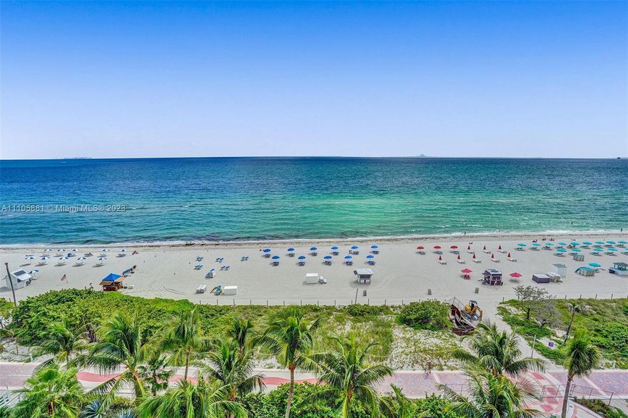 Spectacular direct oceanfront 3BD/3BA condo at the remodeled La Tour, a boutique building on the new Beachwalk with only 67 apartments. This residence encompasses the entire east side of the building w/a HUGE 750 SF balcony & endless ocean views. This spacious unit has 1,980 SF and marble floors throughout. (Photos are virtually staged). All rooms have direct ocean views including the formal dining room, large living room, eat-in kitchen and foyer. Enjoy private condo living w/only 3 apartments and 3 elevators per floor. Building amenities include a heated pool, Jacuzzi, sauna, gym, tennis court, meeting/party room, security, concierge and on-site management. La Tour condo building is just south of the Fontainebleau, Soho House and North of the Confidante and Faena Hotel.