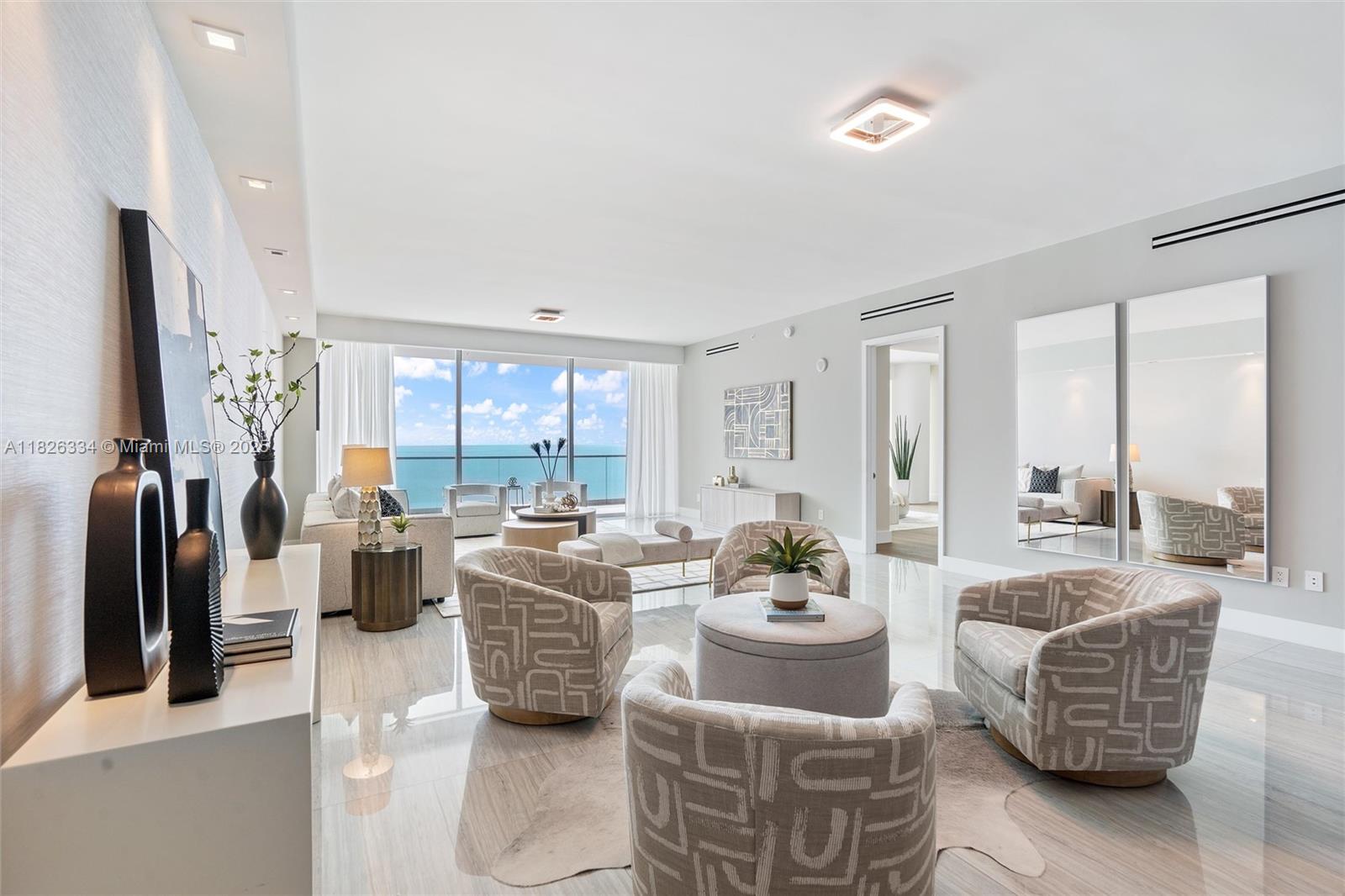 Indulge in luxury living with this 3-bedroom, 4.5-bathroom apartment in Oceana Bal Harbour, offering rare, breathtaking ocean and bay views. Enjoy both sunrises and sunsets from private balconies, where the Atlantic Ocean and Miami's skyline meet. Access exclusive privileges, including a private beachfront restaurant and pristine sandy beaches. Located in Bal Harbour, a highly desirable area with upscale shopping and dining, this is a great opportunity to rent in one of South Florida's most prestigious condominiums. Don't miss out on the chance to experience unparalleled beauty and opulence. Schedule your viewing today and live the life you deserve in Oceana Bal Harbour.