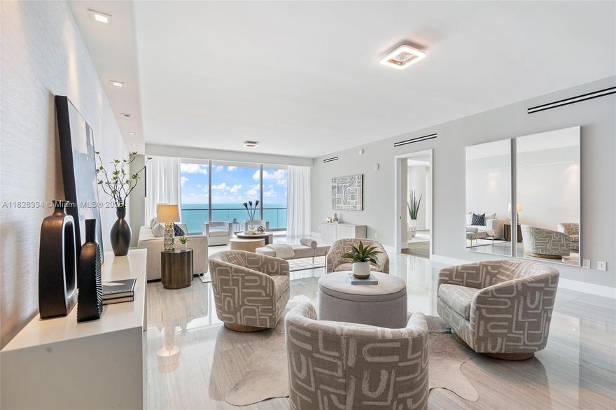 Indulge in luxury living with this 3-bedroom, 4.5-bathroom apartment in Oceana Bal Harbour, offering rare, breathtaking ocean and bay views. Enjoy both sunrises and sunsets from private balconies, where the Atlantic Ocean and Miami's skyline meet. Access exclusive privileges, including a private beachfront restaurant and pristine sandy beaches. Located in Bal Harbour, a highly desirable area with upscale shopping and dining, this is a great opportunity to rent in one of South Florida's most prestigious condominiums. Don't miss out on the chance to experience unparalleled beauty and opulence. Schedule your viewing today and live the life you deserve in Oceana Bal Harbour.
