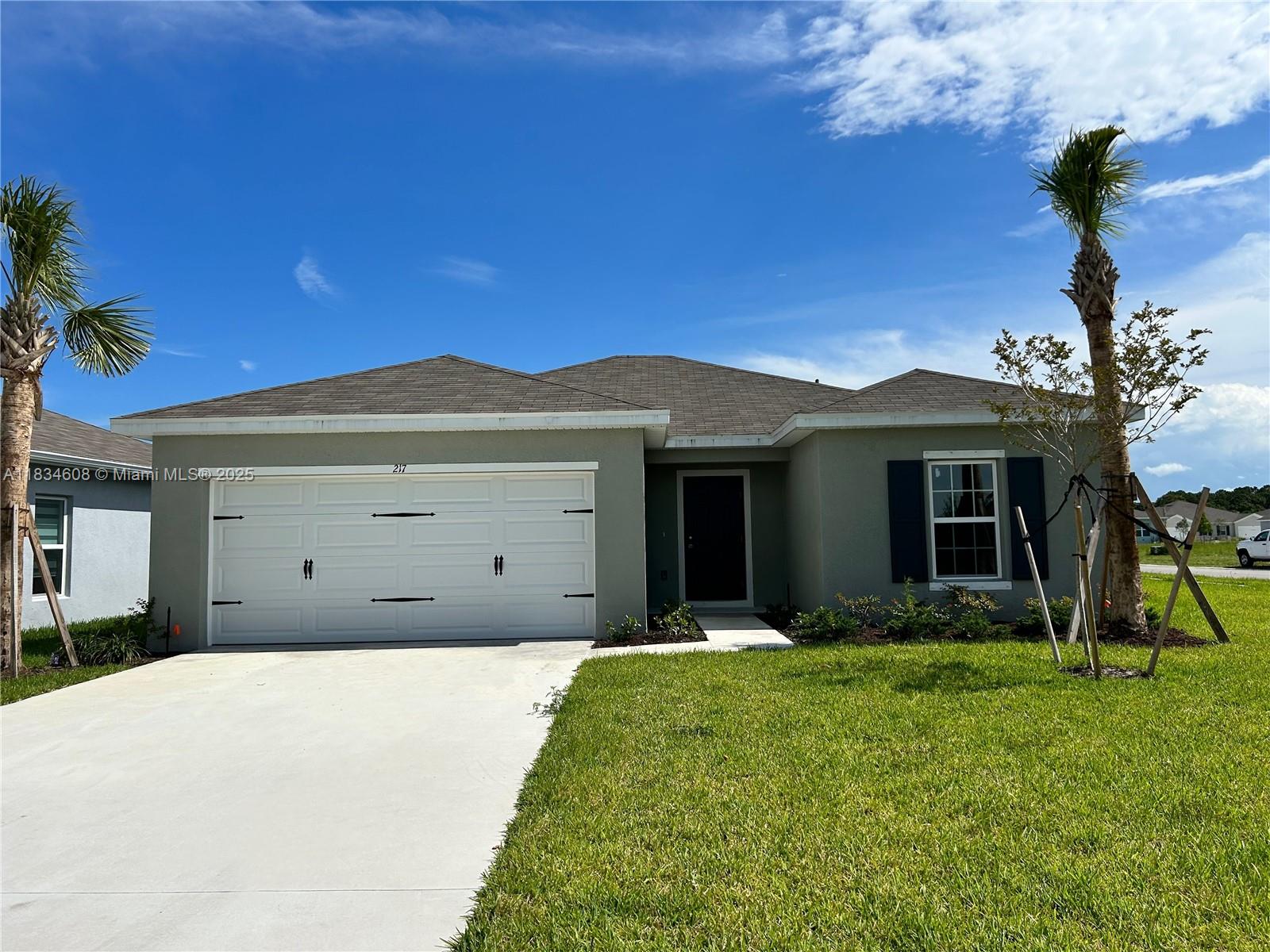 BRAND NEW CONSTRUCTION LOCATED IN THE BEAUTIFUL NEW COMMUNITY OF AVALON CROSSING! EXCELLENT LOCATION SITUATED IN A QUIET NEIGHBORHOOD WITH CLUB HOUSE AND POOL JUST SECONDS OFF THE I-95 AND TURNPIKE EXITS. OPEN FLOOR PLAN, KITCHEN ISLAND PERFECT FOR ENTERTAINING, CLOSET PANTRY AND A LOT OF KITCHEN CABINET SPACE. ALL NEW GE STAINLESS STEEL APPLIANCES, WIRELESS AIR-CONDITIONING SYSTEM THAT CAN BE CONTROLLED FROM AN APP ON YOUR PHONE. LOCATED ON A CORNER LOT WITH EXTRA LARGE YARD AND EXTRA LONG DRIVEWAY FITTING UP TO ANOTHER 4 VEHICLES IN ADDITION TO THE 2 CAR GARAGE. MASTER BEDROOM- BRIGHT AND AIRY WITH LARGE WALK-IN CLOSET ATTACHED TO MASTER BATHROOM, SPA-LIKE SHOWER. 2ND AND 3RD BEDROOMS WITH WALK-IN CLOSETS AND SHARED TUB/SHOWER BATHROOM. AMAZING OPPORTUNITY, YOU WILL FEEL RIGHT AT HOME!