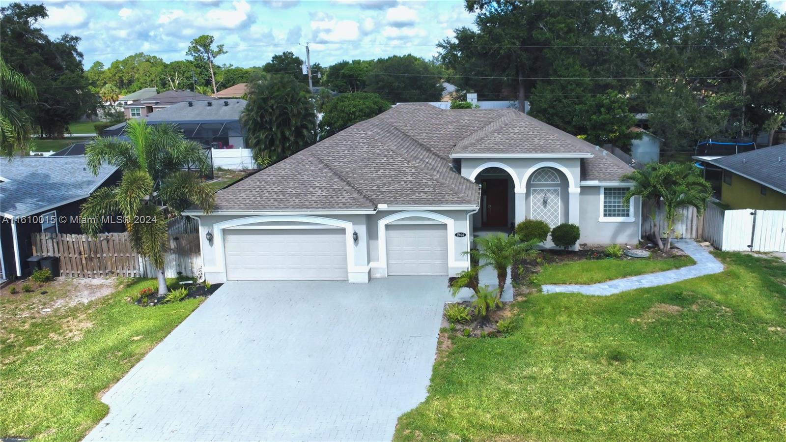 Spectacular private 3-bedroom, 2-bath home nestled on a premium location . Enjoy breathtaking sunrises from the lanai. This meticulously maintained home offers a large extended kitchen featuring stainless steel appliances, cabinets finished with granite countertops. The primary suite boasts ample space with an oversized walk-in closet, and a spacious en-suite, ensuring comfort and privacy. Two additional bedrooms with large closets and a second full bathroom complement the spacious...