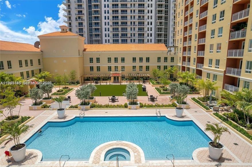 Charming 2Bed/2Bath on a very distinguished building at Toscano at Dadeland South Condo. Toscano includes its own courtyard, with a palm-shaded private pool, sundeck and spa. Residents enjoy their own elegant lobby, private gym and reserved garage parking. Unit has a kitchen with European-style cabinetry with full overlay doors and drawers, stainless steel appliances, luxurious marble countertops in the bathrooms and spacious bedrooms. Wake up each morning to awe-inspiring sunrises. A heated swimming pool, 25,000 square foot private pool deck and whirlpool SPA. Tenants will also love the convenience of their own assigned parking spot and a great neighborhood near it all, with great shops, bars and restaurants.