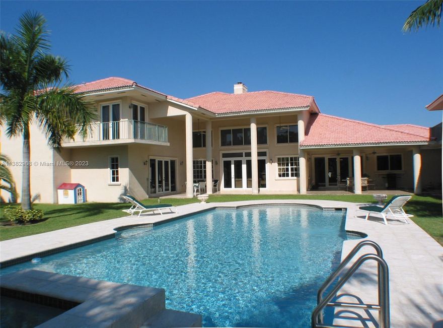 Great opportunity! Rare find! Dramatic and elegant designed mediterranean estate family compound . Walled and gated with separate building perfect for in-law and guest house (2bedroom with downstairs media room). Soaring ceiling,marble floors Stunning imposing entry w/formal living & dining rooms! Primary suite occupies entire second floor w/ his & hers lavish baths & closetts. Addl sitting area! All generous sized ensuite bedrms. 
Spectacular oversized open pool/spa! Immense roofed patios. Fireplace. Addl maid's qtr. Incredible opportunity to renovate w/ your own style to suit! Unique and lavish. Great for 2 generation living and entertaining! Situated on a glorious street amongst many new mega mansions! Excellent location & Pinecrest schools! See Broker remarks for showing instructions.