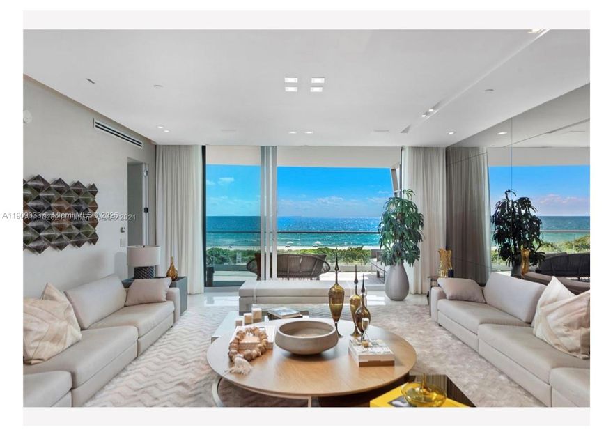 Experience oceanfront luxury at its finest in this spectacular Fendi Château residence in Surfside. This one-of-a-kind masterpiece offers 3,232 SF of interior space with expansive oceanfront terraces. Professionally designed and fully furnished by Artefacto, the 3-bedroom + staff quarters, 4.5-bath residence features marble floors, floor-to-ceiling impact windows, smart-home automation, and private elevator entry.

Enjoy world-class amenities including 24-hour concierge and security, full spa with sauna and steam room, oceanfront pool, state-of-the-art fitness center, restaurant, wine cellar, and private beach service. Two assigned parking spaces and valet included.