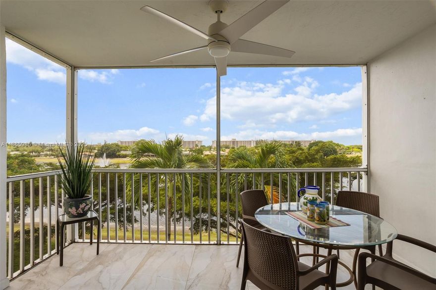 Experience South Florida Living at its finest in this sun-filled, bright, spacious, renovated, and furnished condo. Nestled alongside a picturesque golf course and minutes away from The Pomp, Caesar's Casino, Topgolf,  shopping, dining, highways, and beaches, this unit is impeccably clean and move-in ready. Features two spacious bedrooms with ensuite bathrooms. Enjoy peace of mind with hurricane-proof impact windows and doors. The monthly HOA fee includes water, garbage, cable, internet, pest control. A perfect blend of comfort, safety, and convenience. Palm Aire offers 3 championship golf courses (no membership required). Don't miss this opportunity to call this your home!