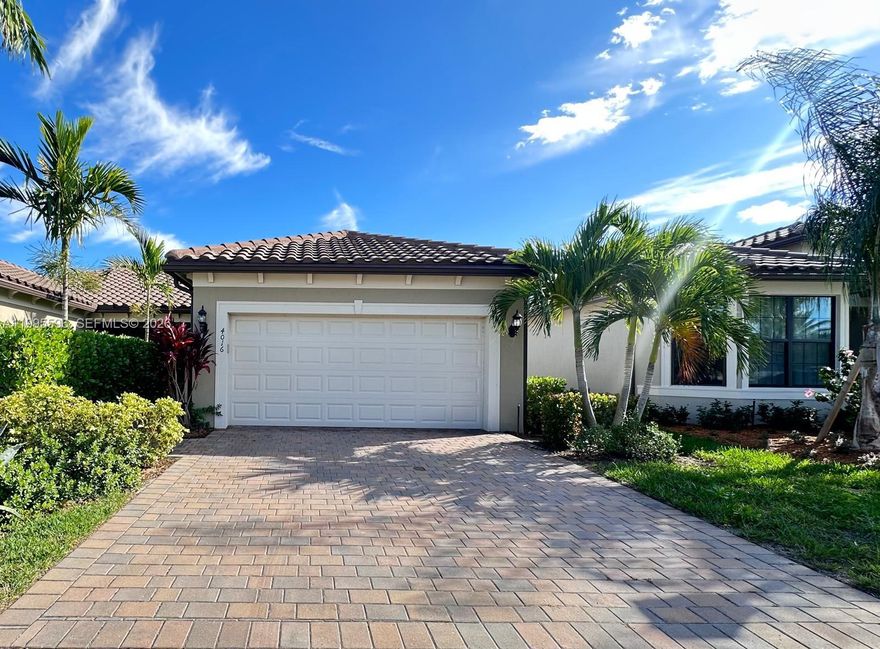 Modern single-family home Features 2 bedrooms, 2 bathrooms PLUS a versatile den easily converted into a 3rd bedroom, open-concept layout, and a 2-car garage. Located in a gated community, just 10 minutes from the beach and 5 minutes to shopping, dining, schools, and major roads. 
Enjoy resort-style amenities including pool, clubhouse, fitness center, pickleball & bocce courts, walking trails, and more—plus internet and full lawn care included.

Quick and easy HOA approval. Move in fast—this one won’t last!