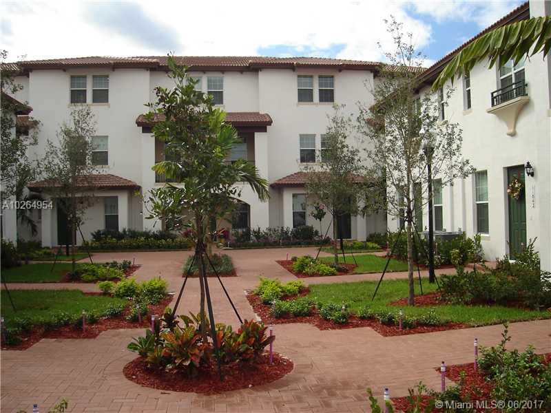 Beautiful 2-story townhouse with upgrades to galore! Granite countertops, stainless steel appliances, dark wood cabinets, tile flooring and more. 3 bedrooms and a loft -located in the upper level, ideal for a family room. Community offers club house, pool, walking path around the lake, gated entrance and much more. Town home located in beautiful courtyard with outstanding common landscaping. Great location close to Miramar Town Center.