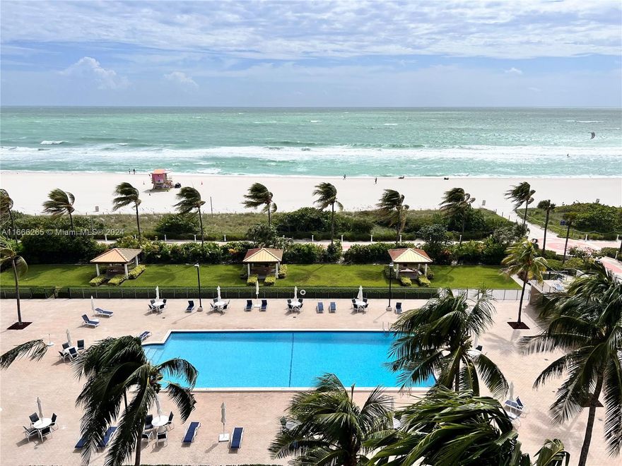 Oceanfront 1 Bedroom, 1.5 Bath Condo in the heart of Miami Beach. Fully furnished with large private balcony for enjoying breathtaking sunrises and stunning ocean view. Enjoy resort-style amenities including large pool, clubhouse, recreation lounge, gym, and gazebo picnic area. The unit offers a fully equipped kitchen with granite countertops and stainless steel appliances, 2 flat screen TVs, wifi, W/D, and assigned 1-car parking. The building is just a few short steps to the scenic seaside Beachwalk & sandy beach. Ideally located near trendy restaurants and shops, this condo offers the ultimate beach lifestyle.