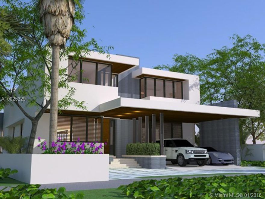 Brand new construction on prestigious North Bay Rd to be completed May 2016. Modern 4,300 SQ FT under A/C.  5 bedrooms plus office, 5 full baths, 2 half baths, Beautiful Italian kitchen with Miele Appliances. Heated pool and built-in bbq, Smart Home, Elevator and Generator ready.