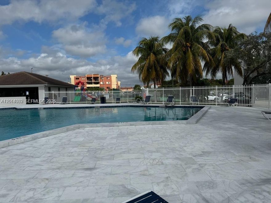FONTAINEBLEAU  Prime Investment Opportunity in Miami! 2 BED 2 BATH Excellent location directly across from Miami International Airport, this fully renovated and income-producing condo is a turnkey opportunity. Spacious unit featuring ample closet space and comfortable living areas, with a modern kitchen equipped with new stainless steel appliances, renovated master bathroom shower, tile flooring throughout with new waterproof floors in the bedrooms, freshly painted and in excellent condition, plus washer and dryer hookup inside the unit. Currently rented, providing immediate income from day one. The community offers resort-style amenities including a large pool with Jacuzzi, gym, tennis courts, and on-site security. Prime location just minutes from Dolphin Mall, major highways, dining, and shopping. Ideal for investors seeking a low-maintenance property in a high-demand rental area—if you see it, you’ll buy it!